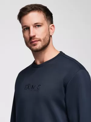 Moški pulover OMBRE OM-SNBC-0199 TEMNO MODRA