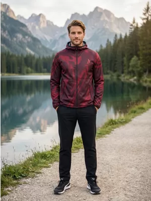 Moška vrhunska softshell jakna ALTISPORT VOJ/ALM072JACK01 VINO/RDEČA