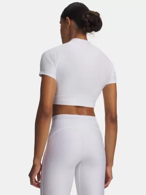 Ženska majica s kratkimi rokavi HEATGEAR CROP MOCK SS 6010006-100 BELA Under Armour