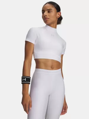 Ženska majica s kratkimi rokavi HEATGEAR CROP MOCK SS 6010006-100 BELA Under Armour