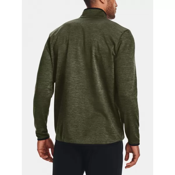  Moški pulover UNDER ARMOUR UA ARMOUR FLEECE 1/2 ZIP ZELENA 