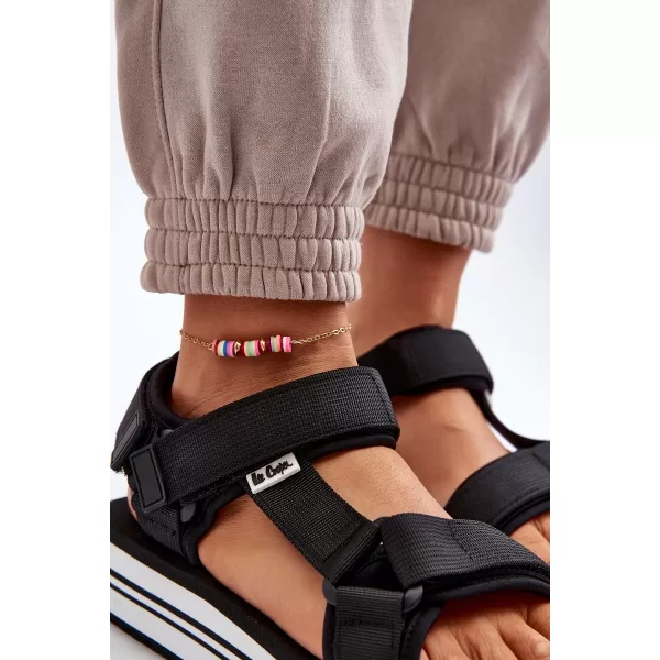  Ženske sandale LEE COOPER LCW-24-05-2753L ČRNO/BELO 