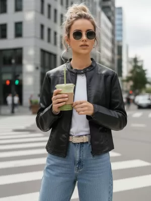 Ženska jakna DSTREET TY5568 ČRNA