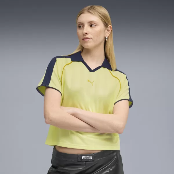  Ženska funkcionalna majica PUMA T7 RELAXED FOOTBALL JERSEY 632157-35 ZLATA LUNA 