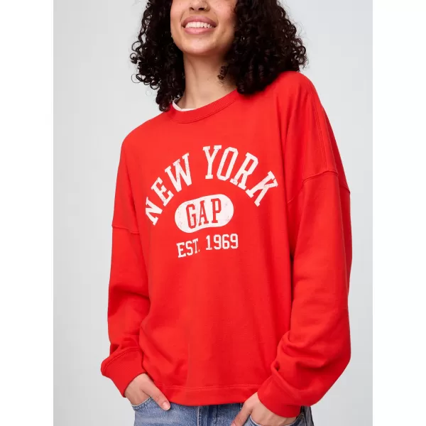  Ženski pulover GAP LOGO SWEATSHIRT 769308-01 PLAKAT RDEČ 