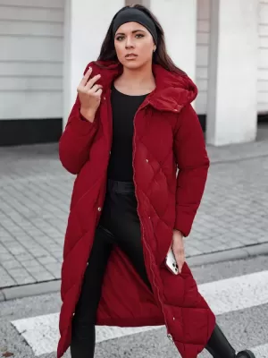 Ženski plašč DSTREET TY5479 BORDO