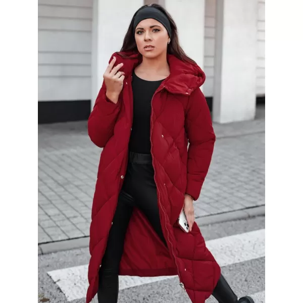  Ženski plašč DSTREET TY5479 BORDO 