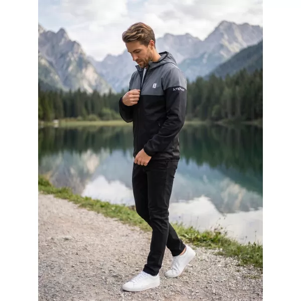  Moška vrhunska softshell jakna ALTISPORT VOJ/ALM051JACK01 SIVKASTO ČRNA 