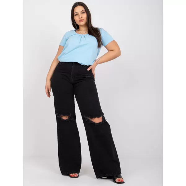  Ženska majica s kratkimi rokavi BASIC FEEL GOOD RV-TS-6320.85P SVETLO MODRA 