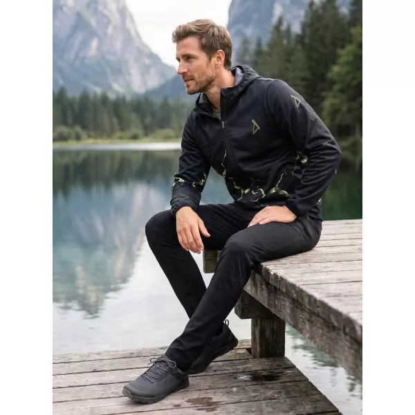  Moška vrhunska softshell jakna ALTISPORT VOJ/ALM129JACK01 ČRNA/VOJAŠKA 