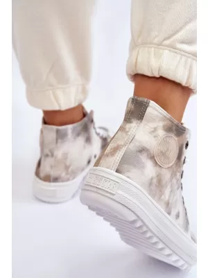 Ženske superge BIG STAR LL274047 WHITE/OLIVE Big Star Shoes