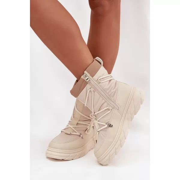  Ženski zimski škornji LEE COOPER LCJ-25-44-3931 BEŽ 