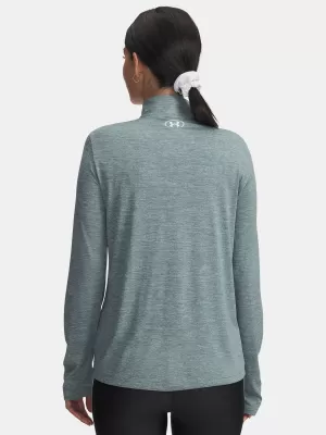 Ženska majica s kratkimi rokavi UNDER ARMOUR TECH 1/2 ZIP- TWIST 1384225-587 MODRA