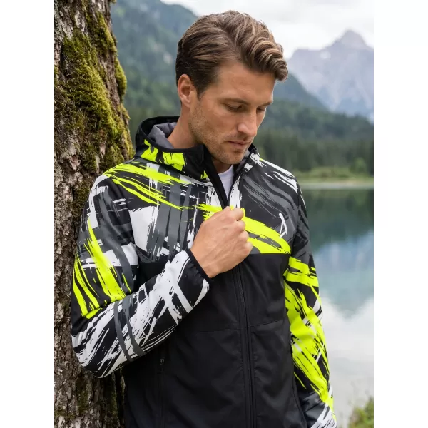  Moška vrhunska softshell jakna ALTISPORT VOJ/ALM039JACK01 ČRNA IN RUMENA 