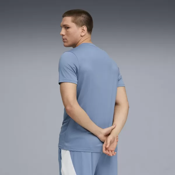  Moška majica s kratkimi rokavi PUMA M TAD ESS POLY TEXTURE TEE 527155-34 HLADNO MODRA 