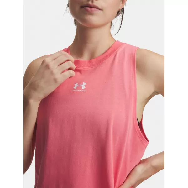  Ženski brezrokavnik UNDER ARMOUR UA RIVAL MUSCLE TANK 1383659-600 ROZA 