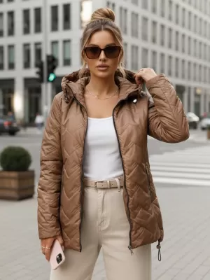 Ženska jakna DSTREET TY5608 RJAVA