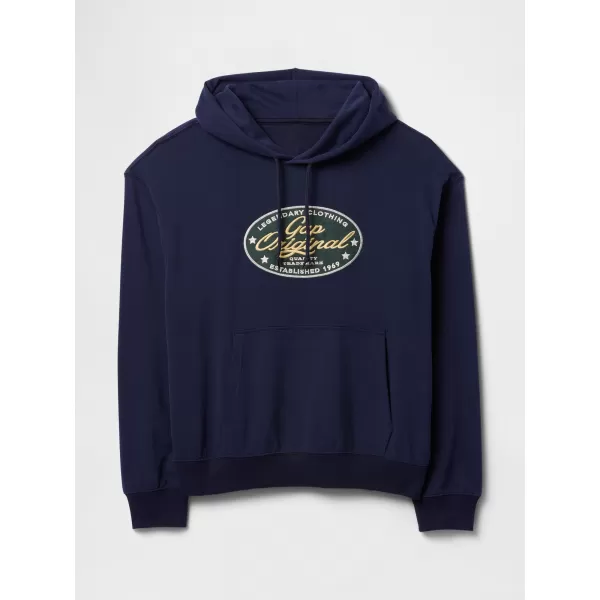 Moški pulover GAP LOGO PULLOVER HOODIE 744731-00 MORNARIŠKA UNIFORMA 