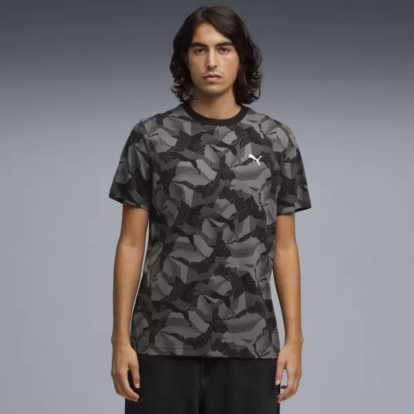  Moška majica s kratkimi rokavi PUMA ESS LOGO LAB AOP TEE 692027_01 ČRNA PUMA 