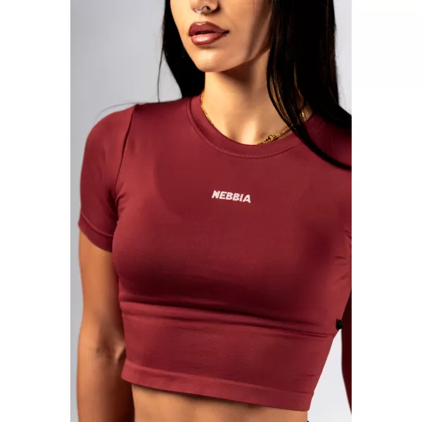  Brezšiven crop top s kratkimi rokavi POWER 891 RED Nebbia 