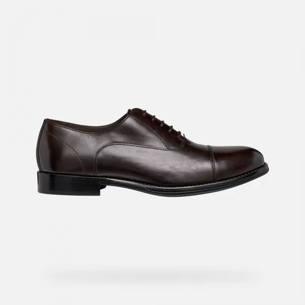  Moški klasični čevlji GEOX BARBERIGO G014409 TEMNO RJAVA 