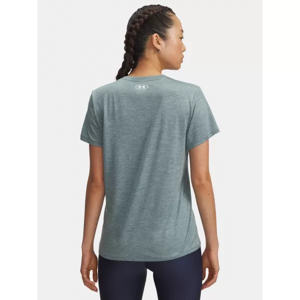  Ženska majica s kratkimi rokavi UNDER ARMOUR TECH SSV- TWIST 1384227-587 MODRA 