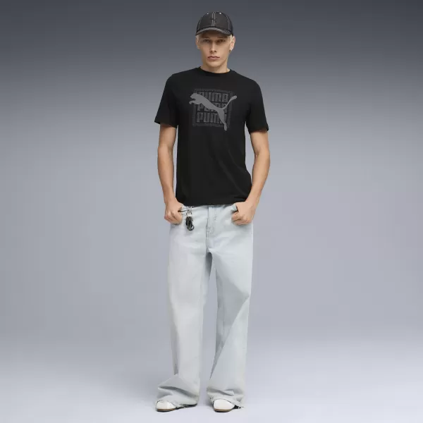  Moška majica s kratkimi rokavi PUMA GRAPHIC TEE 691775_01 ČRNA PUMA 
