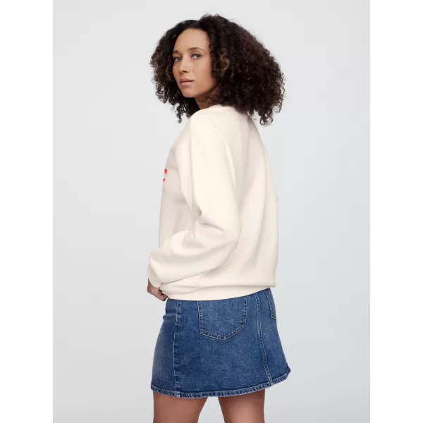  Ženski pulover GAP LOGO SWEATSHIRT 782487-01 NOVA UMAZANO BELA OPT 