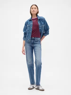 Ženska majica s kratkimi rokavi GAP LOGO TEE 637782-11 TOSKANSKO RDEČE