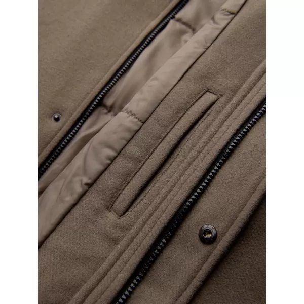  Moški plašč OMBRE OM-COWC-0132 KAKI 