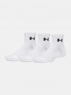 Nogavice UNDER ARMOUR PERFORMANCE COTTON 3P QTR 6009686-100 BELA