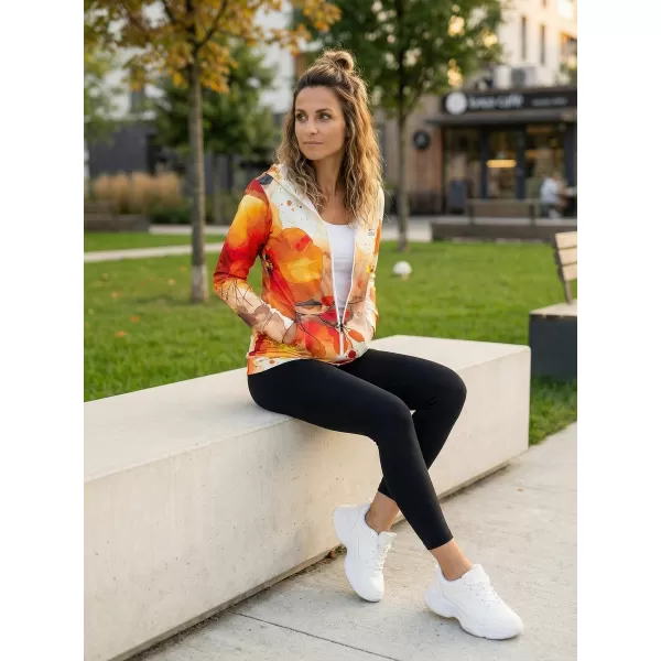  Ženski premium pulover z zadrgo ALTISPORT VOJ/ALW127MI02 ORANŽNA 