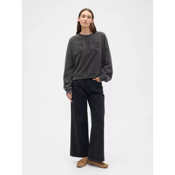  Ženski pulover GAP LOGO SWEATSHIRT 799280-02 NOČ BREZ MESECA 