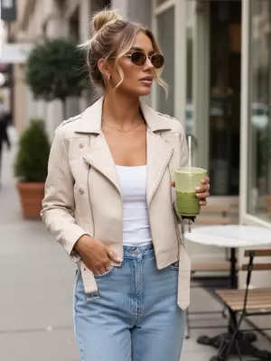 Ženska jakna DSTREET TY5643 BELA