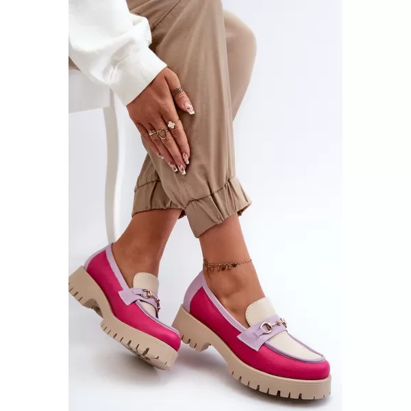  Ženski mokasini ZAZOO 3475 BEŽ/FUSCHIA/LILA 