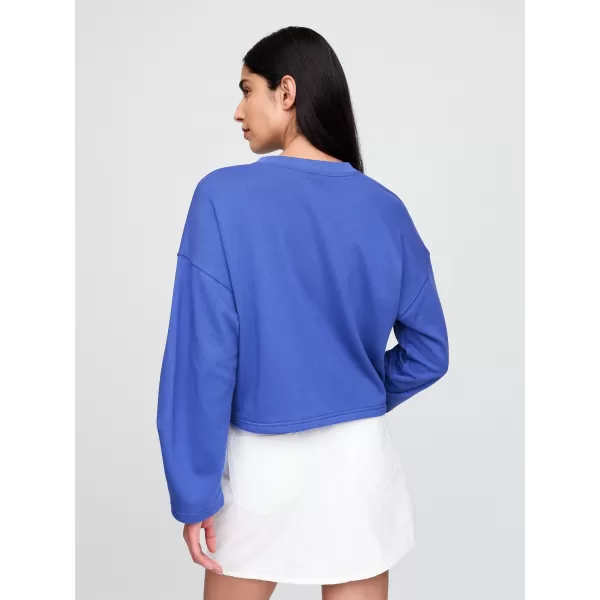  Ženski pulover GAP LOGO HORSESHOE SWEATSHIRT 767368-02 BLEŠČEČE MODRA 
