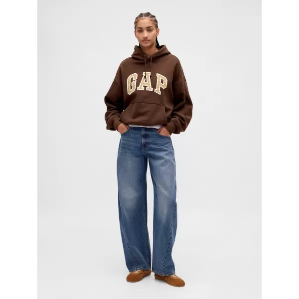  Moški pulover GAP HEAVYWEIGHT LOGO HOODIE PULLOVER 823104-04 TEMNO RJAVA 