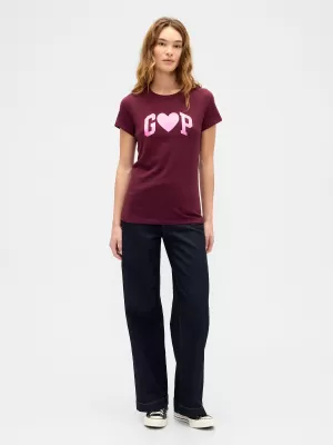 Ženska majica s kratkimi rokavi GAP LOGO TEE 843334-02 TOSKANSKO RDEČE
