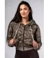 Pulover s kapuco na zadrgo POWER 895 SVETLO RJAV CAMO Nebbia