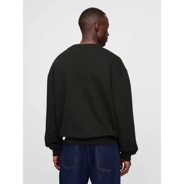  Moški pulover GAP LOGO CREW SWEATSHIRT 616625-02 PRAVA ČRNA 