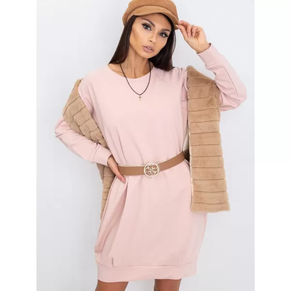  Obleka BASIC FEEL GOOD RV-TU-5184.93P SVETLO ROZA 