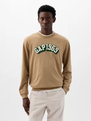 Moški pulover GAP LOGO CREWNECK SWEATSHIRT 829103-08 POPOLN KAKI