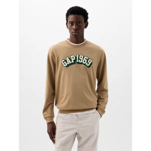  Moški pulover GAP LOGO CREWNECK SWEATSHIRT 829103-08 POPOLN KAKI 