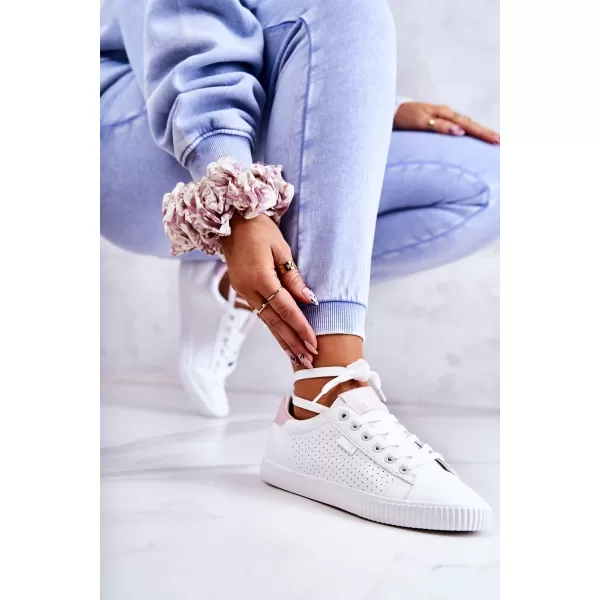  Ženske superge BIG STAR HH274073 WHITE/PINK Big Star Shoes 