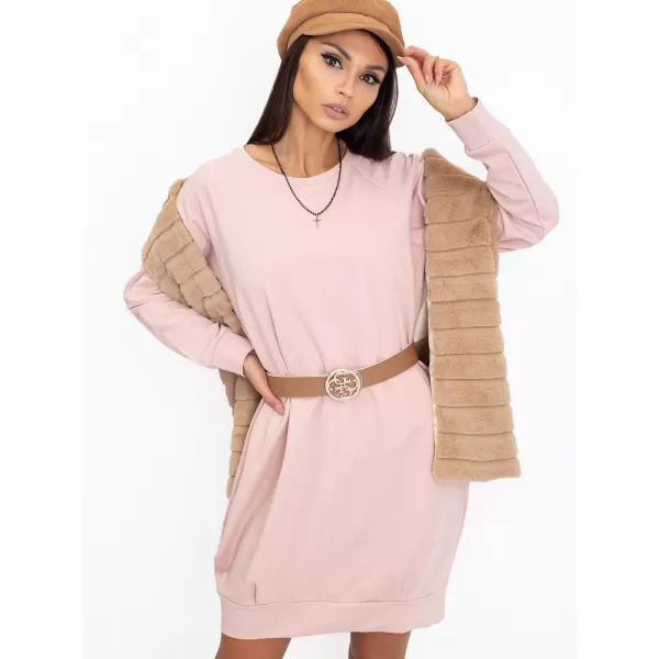  Obleka BASIC FEEL GOOD RV-TU-5184.93P SVETLO ROZA 