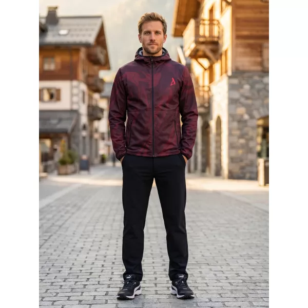  Moška vrhunska softshell jakna ALTISPORT VOJ/ALM072JACK01 VINO/RDEČA 