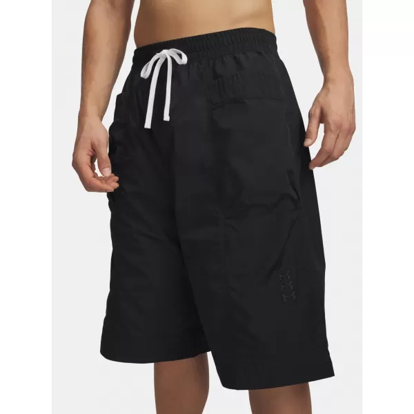  Moške kratke hlače UNDER ARMOUR UA HOOPS WOVEN SHORT 6011096-001 ČRNA 