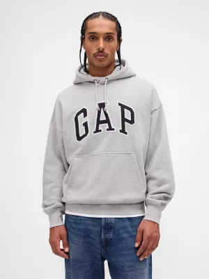 Moški pulover GAP HEAVYWEIGHT LOGO HOODIE PULLOVER 823104-05 SVETLO SIVO VRESJE
