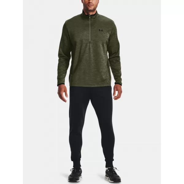  Moški pulover UNDER ARMOUR UA ARMOUR FLEECE 1/2 ZIP ZELENA 