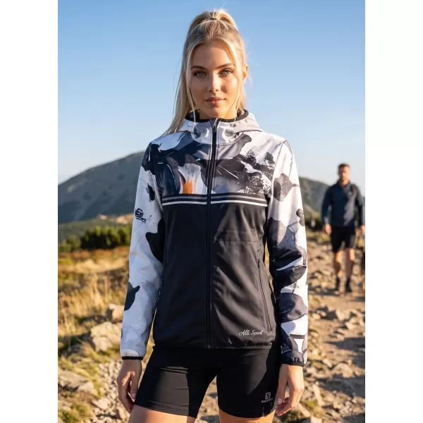  Ženska vrhunska softshell jakna ALTISPORT VOJ/ALW117JACK01 ČRNA/ORANŽNA 